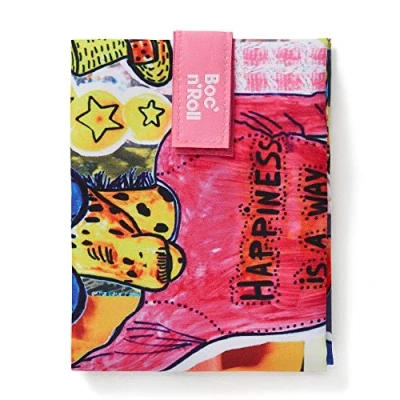 Imagen de Roll&#039;eat ® Bolsa Merienda, Porta Bocadillos con Envoltorio Reutilizable, Alimentos Ecológico sin BPA, de Tela, Color Giraffe Boc&#039;n&#039;Roll Teens