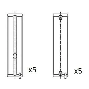 Imagen de FAI AutoParts BM1034 025 Cojinete de cigüeñal VOLKSWAGEN: Crafter 30 50 Furgón, Multivan 5 (7HM, Passat B6 Variant, SEAT: Ibiza 3, Leon I Hatchback