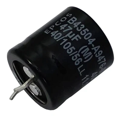Imagen de 5x Snap In Capacitor electrolítico Radial 47µF 400V 105C B43504A9476MS1 d22x25mm 47uF