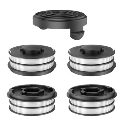 Imagen de CHIHOLEN 4 Bobinas de Hilo para Cortabordes Compatibles con Einhell 3405685, GC ET 4530 Aldi Gardenline GLR GLT,Ø2mm 10m, cubierta bobina TLE 02 1(4 Bobina+1 Tapa)