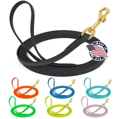 Imagen de Viper Biothane Correa de Seguimiento Trabajo para Perros, Color Negro, 2 Colores, 6 tamaños