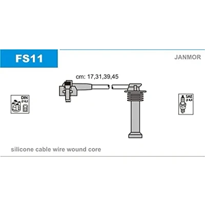 Imagen de JANMOR FS11 Juego de Cables Encendido FORD: FIESTA 3, Escort 6, Puma