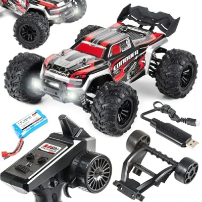 Imagen de COIL RC Buggy Coche teledirigido de Juguete todoterreno Head up Ruedas LED 4x4 1:16 4WD 2.4 GHz hasta 38 km/h, para niños a partir 14 años (rojo)