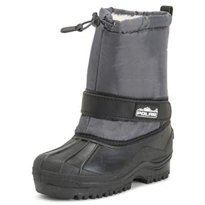 Imagen de Unisexo Niños Ponerse Cordón Cierre Nylon Nieve Lluvia Botas De Piel GRE36 AYC0157