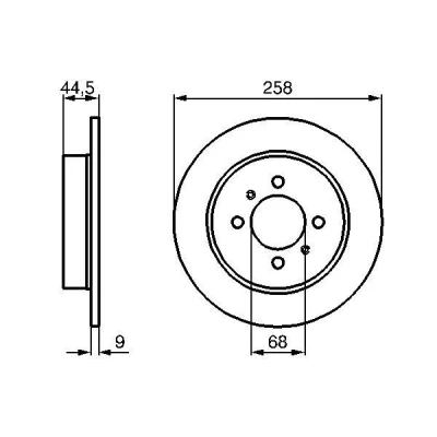 Imagen de BOSCH 0 986 478 836 Disco de freno 258 9 4 100 macizo aceitado NISSAN: Sunny 3, ALMERA 1, 100NX