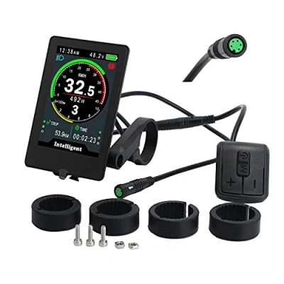 Imagen de Forbestcy Ebike Unidad de control pantalla LCD repuesto 500C P850C 860C 750C ble DPC18 Backup 5 pines hembra enchufe para Bafang BBS01 BBS02 BBSHD Motor Kit (Com.Protocol UART)