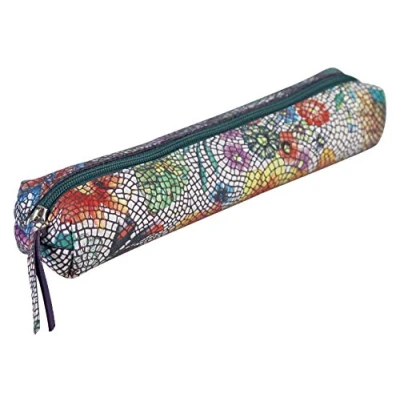 Imagen de Clairefontaine 410030C Estuche Slim Kleo Pathra 19,5 x 2,5 4 cm, piel de cordero, bronce