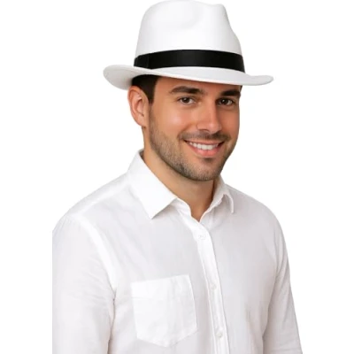 Imagen de Fiestas Guirca, S.L. Sombrero Gangster Blanco