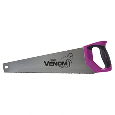 Imagen de Draper 66125 Venom Sierra laminada de doble suelo 14PPI, longitud hoja 500 mm, color azul