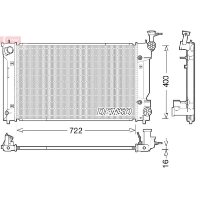 Imagen de DENSO DRM50098 Radiador, refrigeración del motor 400 736 16