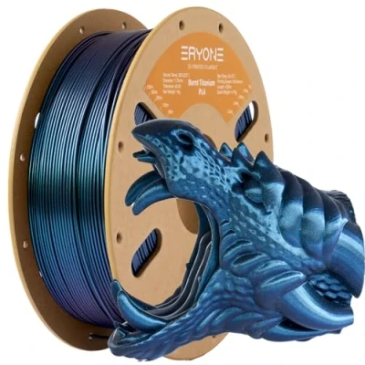 Imagen de ERYONE Burnt Titanium PLA Filament 1.75mm +/ 0.03mm for 3D Printer, 1kg/Spool, Blue