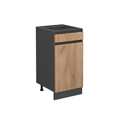 Imagen de Vicco Mueble bajo de Cocina R Line, Roble Dorado/Antracita, 40 cm En Forma J, sin encimera
