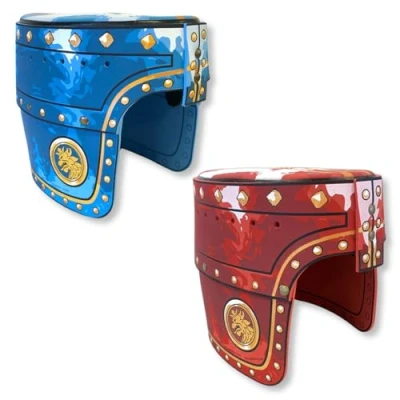 Imagen de Liontouch Cascos Noble Caballero, Azul y Rojo Set de Juguetes Medievales Simulación en Espuma con Tema León Dorado Armadura Batalla para Disfraces Vestimenta Niños Pequeños