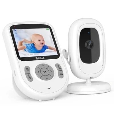 Imagen de TakTark Camara Vigilancia Bebe, 2.8 Pulgadas 720P HD 750mAh Vigilabebes con Pantalla IPS,Visión Nocturna,Comunicación Bidireccional,VOX,Control de Temperatura,Nanas,sin WiFi sin App