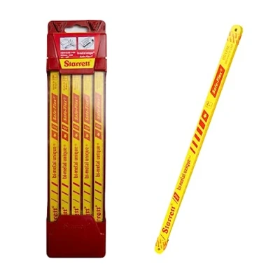 Imagen de Starrett KBS1232 100 Hojas de sierra mano Safe Flex HSS 300 mm, borde corte 32 TPI, para metales no ferrosos, acero inoxidable, tuberías, plásticos, paquete unidades