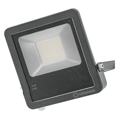 Imagen de LEDVANCE Luz exterior LED inteligente con tecnología WiFi, focos para exterior, blanco cálido (3000K), regulable, 50W, aluminio gris oscuro, compatible Google y Alexa, SMART+ WIFI FLOOD