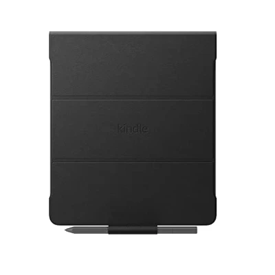 Imagen de Funda de piel para Amazon Kindle Scribe, con tapa plegable y acople magnético (solo compatible Scribe) Diseño fino ligero Negro