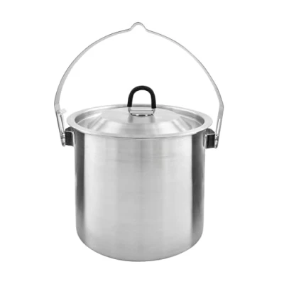 Imagen de Tatonka Pot Set BC 1.4 L Olla alta para exteriores de acero inoxidable con cuenco, asa colgar, escala volumen y tapa, 1,4 litros, diámetro 13 x 13,5 cm