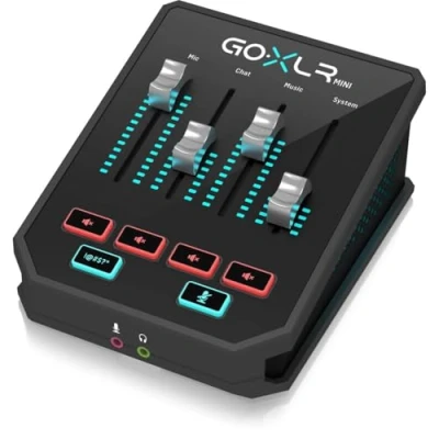 Imagen de TC Helicon Mezclador de transmisión en línea GoXLR MINI con interfaz USB/audio y preamplificador Midas, solo compatible PC