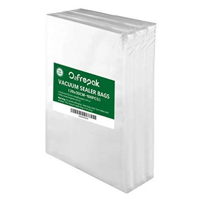 Imagen de O2frepak 100 Bolsas 20x30cm Envasar al Vaci Vacio Alimentos de Vacío Alimentos,Bolsas para Envasado Sin BPA