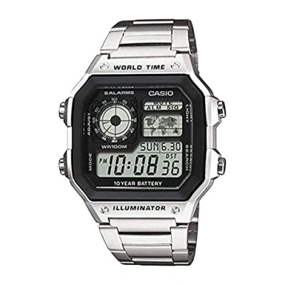 Imagen de Casio AE 1200WHD 1A Reloj Digital de Cuarzo para Hombre, Correa Acero Inoxidable Color Metalizado