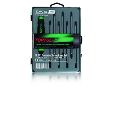 Imagen de TOPTUL GAAW0804 Destornillador de puntas T6, T7, T8, T9, T10, T15, T120, T125, PH0, PH00, PH1 ranurada, estrella (PH)