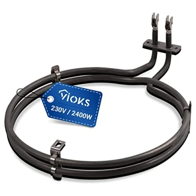 Imagen de VIOKS Elemento calefactor de 230 V 2400 W con anillo repuesto para EGO 20.29477.000 Bosch Siеmens 00499003 00483636 calefacción horno recirculación aire Elementos