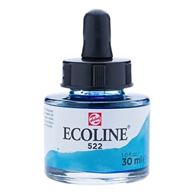 Imagen de ECO LINE Ecoline Liquid Watercolor 30ml Pipette Jar Turquoise Blue (11255081)