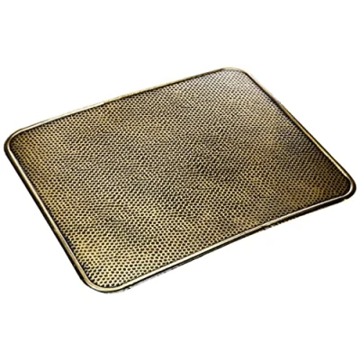 Imagen de Kamino Flam Placa protectora contra chispas (50 x 60 cm), Antichispas de suelo para chimenea, Protector chimeneas resistente a altas temperaturas latón viejo