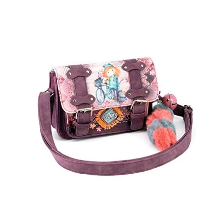 Imagen de Forever Ninette Bicycle Bolso Satchel, Burdeos, 20 x 15 cm