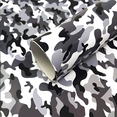 Imagen de 4R Quattroerre.it 16313 Hoja Adhesiva Película Camuflaje Gris para Wrapping, 35 x 50 cm