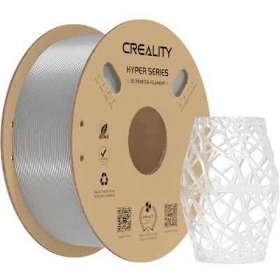 Imagen de Creality Filamento PETG Transparente de 1.75mm para K1 MAX, Impresora 3D Diseñado Alta Velocidad 30 a 600mm/s, 1kg (2.2 LB)/Carrete, Hyper PETG, ± 0.03mm
