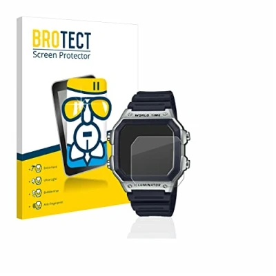 Imagen de BROTECT Protector Pantalla Cristal para Casio AE 1200WH 1CVEF Vidrio [Dureza 9H, Anti Arañazos]