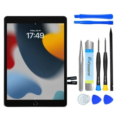Imagen de NB+ Reemplazo de Pantalla para iPad 9ª Generación 10.2 Digitalizador Táctil 2021 Adhesivo Preinstalado (Modelo: A2602 A2603 A2604 A2605) (Negro)