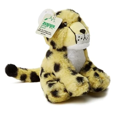 Imagen de Zappi Co Juguete de Peluche 100% Reciclado Guepardo (24 cm Largo) Colección Animales ecológicos, Suaves y mimosos para el Primer Hijo recién Nacido