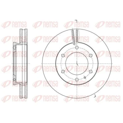 Imagen de REMSA Disco de freno Eje delantero 302mm 32mm 6 ventilado 62526.10 Discos freno,