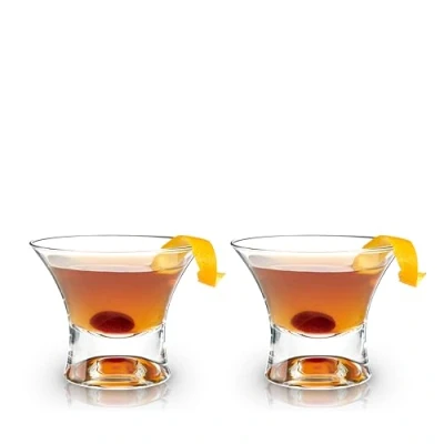 Imagen de Viski Heavy Base juego de 2 copas cristal Manhattan sin plomo, vasos cóctel martini con tallo, regalo 207 ml