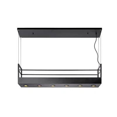 Imagen de Lucide Lámpara colgante Miravelle polvo 6 luces negro