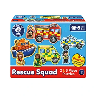 Imagen de Orchard Toys Rescue Squad Jigsaw Puzzle, A Collection of 6 puzzles featuring 2 and 3 pieces Perfect for Little Hands, Ages 2+