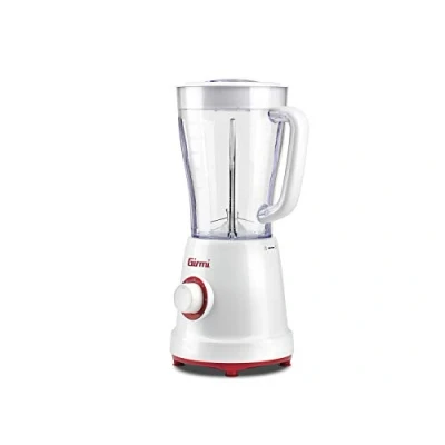 Imagen de Girmi FR46 Batidora de vaso, 500 W, 2 velocidades + Pulse, Capacidad 1,5 L, 4 cuchillas Acero Inoxidable, Cierre Hermético, Blanco/Rojo
