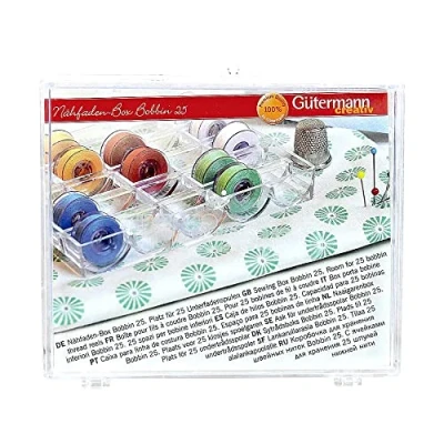 Imagen de Gutermann Caja de Hilo Coser, Algodón, Capacidad 25 bobinas
