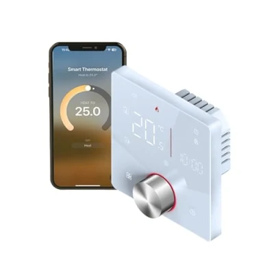 Imagen de Qiumi Matter Termostato de Calentamiento Agua Funciona con Alexa Google Home Homekit Apple Home, experimenta el Control Inteligente la Temperatura al Instante