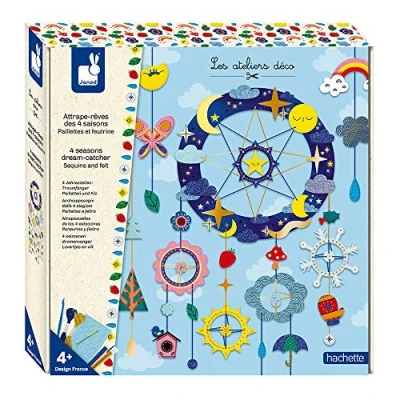 Imagen de Janod From 4 years old Creative Kit Seasons Dream Catcher Decoration Workshops Leisure Dexterity and Concentration J07913