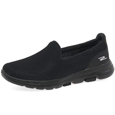 Imagen de Skechers Go Walk 5, Zapatillas sin Cordones Mujer, Black Textile Trim, 37.5 EU