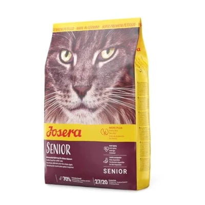 Imagen de Josera Pienso Gatos 400 g Receta Senior Alimento Mascotas con Edad Avanzada Favorece la Función Renal Rico en Antioxidantes Bajo Fósforo