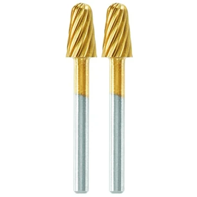 Imagen de Dremel MAX Broca de tallado alto rendimiento (117DM) 2 brocas con recubrimiento titanio para y grabado, 6,4 mm, durabilidad máxima vida