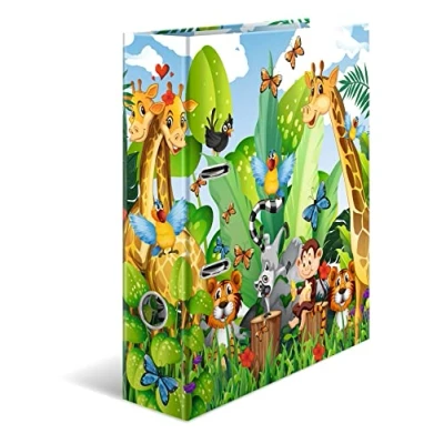 Imagen de HERMA Archivador de palanca con diseño animales jardín infantes, A4, lomo 70 mm, impresión interior, 1 carpeta