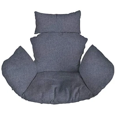Imagen de Ferocity Cojín de Silla Hamaca, Colgante Huevo Cojines, Columpio Respaldo con Almohada para la Cabeza, Cjín Impermeable, Patio Jardín, Flax Blue [114]