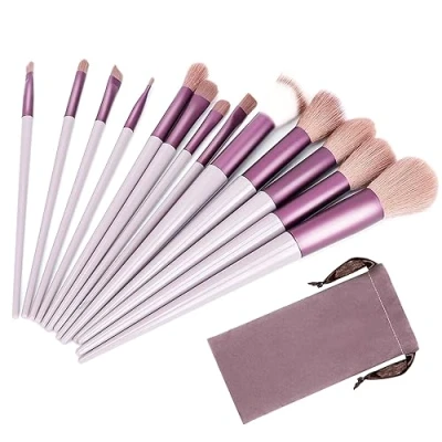Imagen de Pinceles de Maquillaje, Juego Brochas Maquillaje Profesional, Cepillo es Adecuado Para Colorete, Base Líquida, Delineador Ojos, Sombra Ojos
