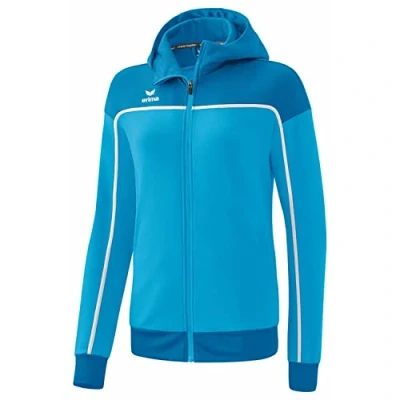 Imagen de erima Change by Chaqueta de Entrenamiento con Capucha, curacao/mykonos/blanco, 36 para Mujer